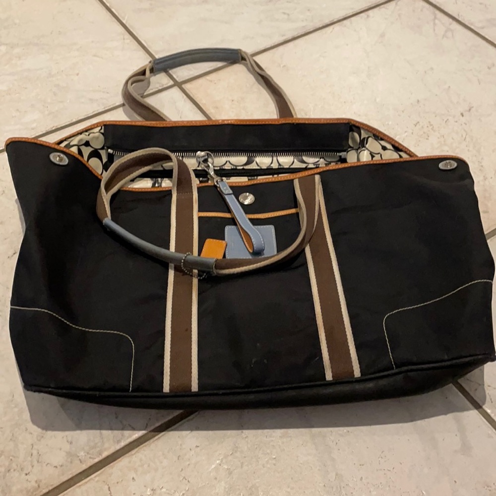 Coach Navy Tote Bag